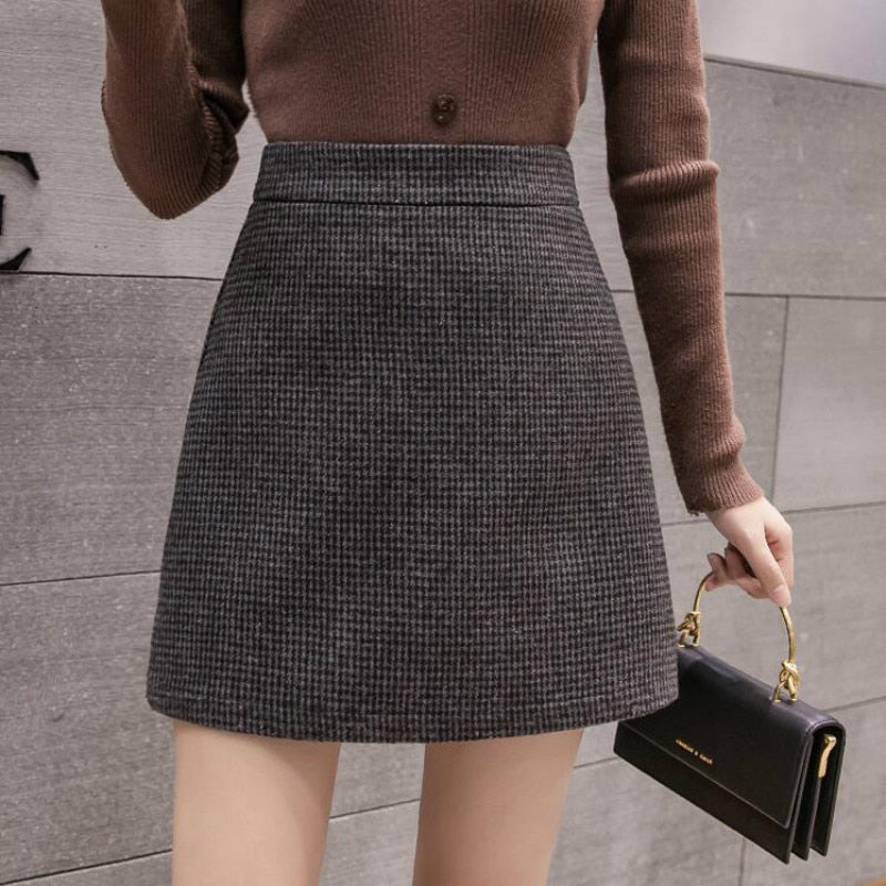 Aurora A-Line Wool Skirt