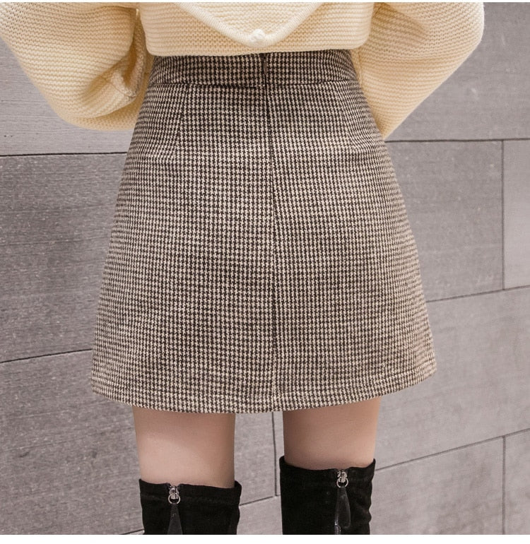 Aurora A-Line Wool Skirt