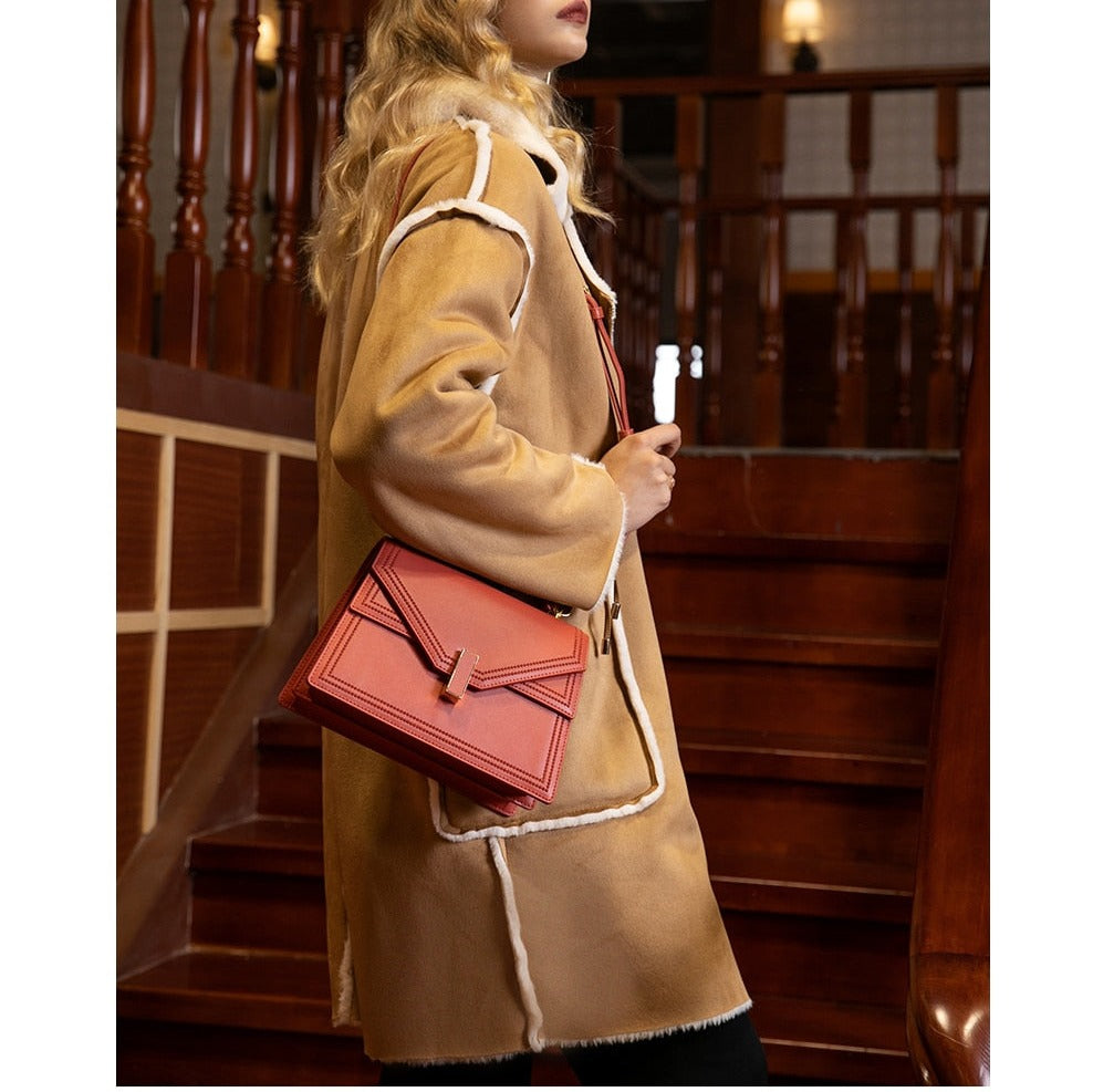 Susie Split Leather Shoulder Messenger Bag