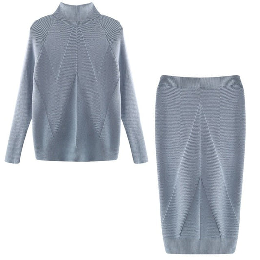 Luisa Turtleneck Sweater Two Piece Skirt Set