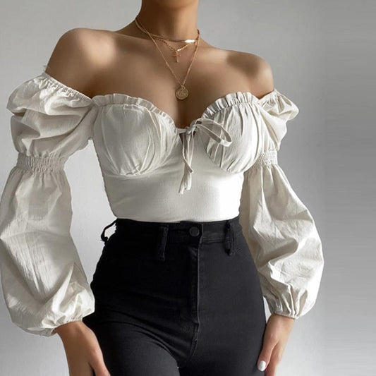 Freddie Puff Sleeve Crop Blouse