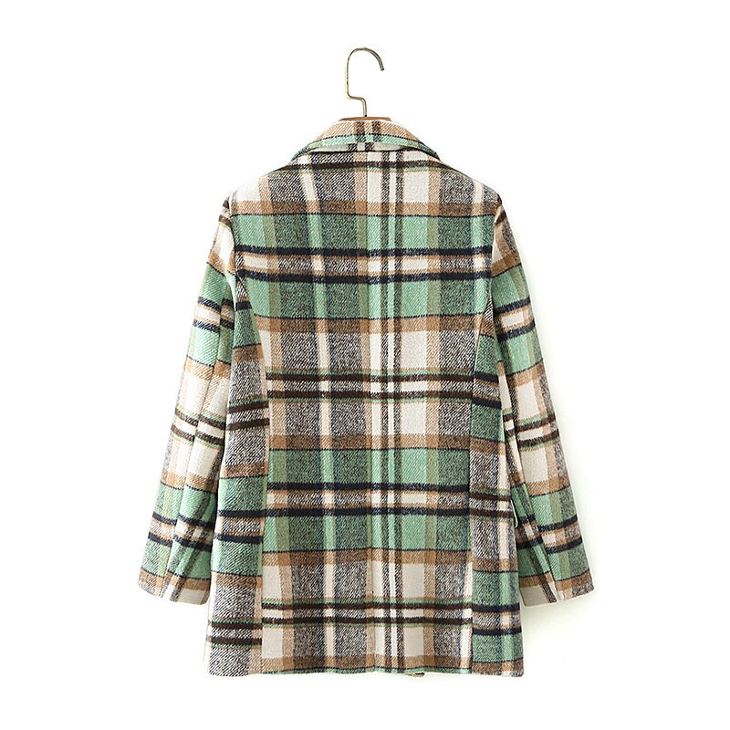 Olga Plaid Wool BlazerCoat